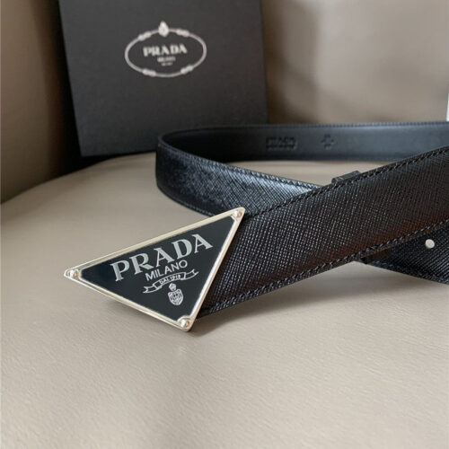 High Quality Luxury Prada Saffiano 30Mm Leather Belt product detail