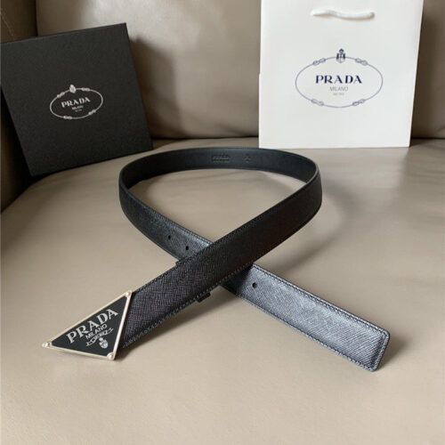 High Quality Luxury Prada Saffiano 30Mm Leather Belt alternate view