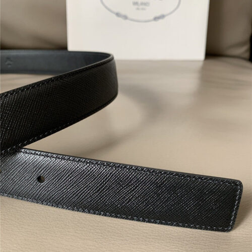 High Quality Luxury Prada Saffiano 30Mm Leather Belt product detail