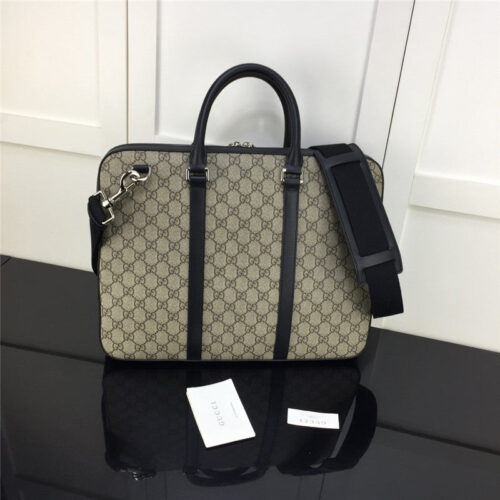 High Quality Luxury Gucci Signature Leather Briefcase alternate view