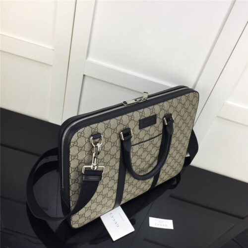 High Quality Luxury Gucci Signature Leather Briefcase product detail