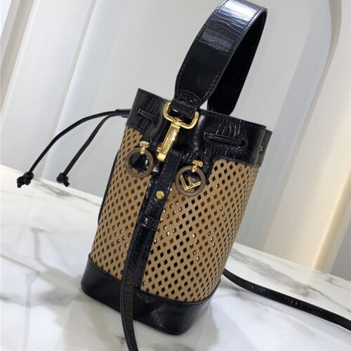 High Quality Luxury Fendi Mini Cutout Bucket Bag alternate view