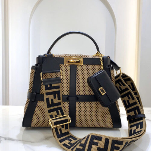 High Quality Luxury Fendi Summer Mesh Peekaboo Bag