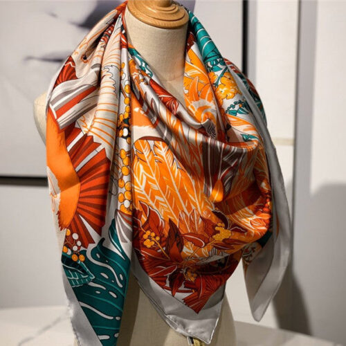 High Quality Luxury Hermes Ladies Summer Silk Scarf alternate view