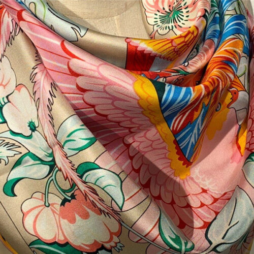 High Quality Luxury Hermes Ladies Summer Silk Scarf Milk Color product detail