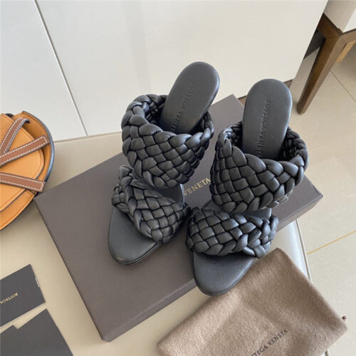 High Quality Luxury Bottega Veneta Heel Sandals Black product detail