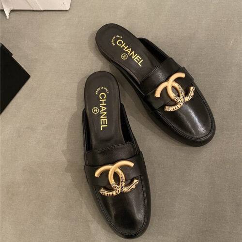 High Quality Luxury Chanel Slippers Black product detail
