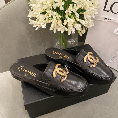 High Quality Luxury Chanel Slippers Black product detail