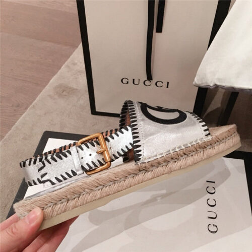 High Quality Luxury Gucci Sandals Silver product detail