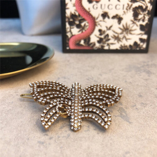 High Quality Luxury Gucci Butterfly Hairpin