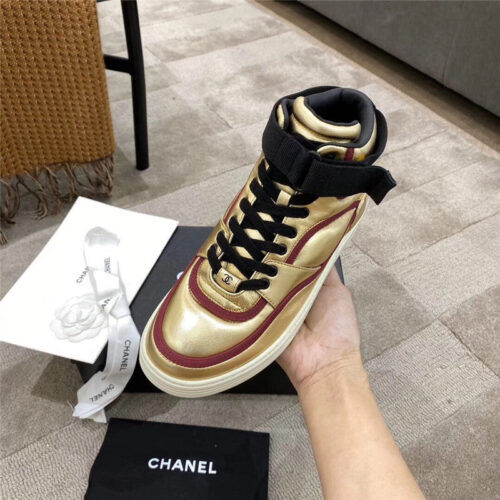 High Quality Luxury Chanel Gold Sneakers product detail