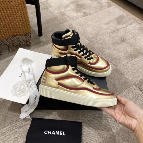 High Quality Luxury Chanel Gold Sneakers product detail