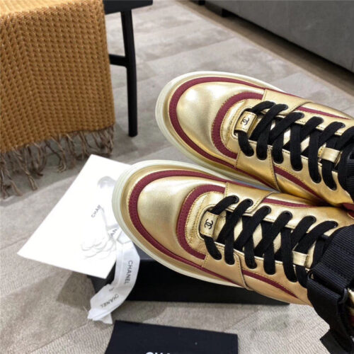 High Quality Luxury Chanel Gold Sneakers product detail