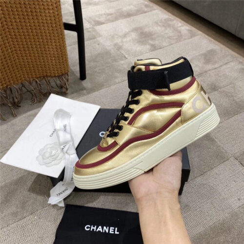 High Quality Luxury Chanel Gold Sneakers product detail