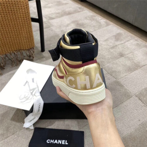 High Quality Luxury Chanel Gold Sneakers product detail
