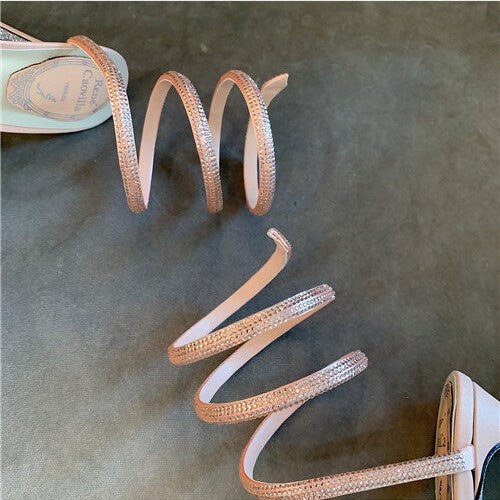 High Quality Luxury Rene Caovilla Snake Sandals – Style 24966 product detail