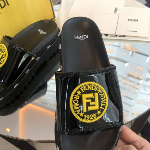 High Quality Luxury Fendi FF Logo Slippers For Women product detail