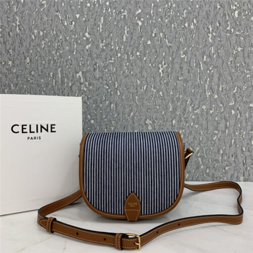 High Quality Luxury Celine Folco Triomphe Canvas Medium Handbag Bags