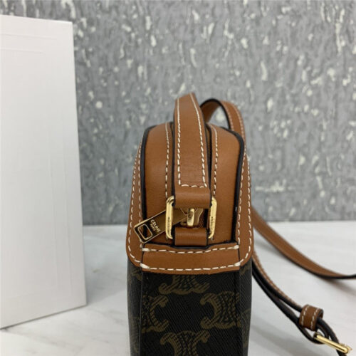 High Quality Luxury Celine Small Camera Bag In Triomphe Canvas Bags product detail