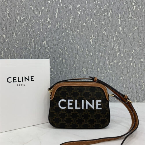 High Quality Luxury Celine Small Camera Bag In Triomphe Canvas Bags