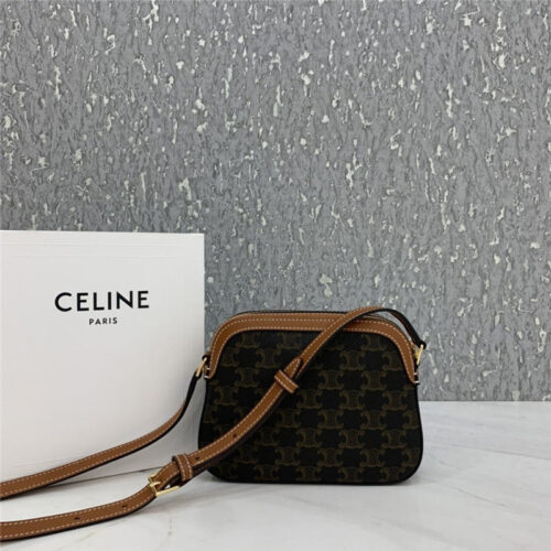 High Quality Luxury Celine Small Camera Bag In Triomphe Canvas Bags product detail