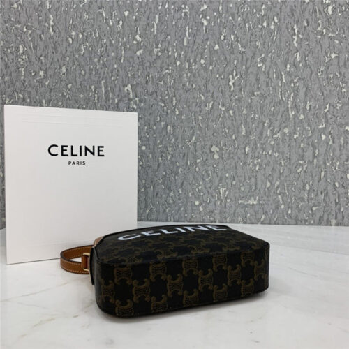 High Quality Luxury Celine Small Camera Bag In Triomphe Canvas Bags product detail