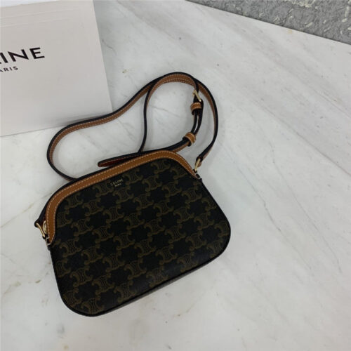 High Quality Luxury Celine Small Camera Bag In Triomphe Canvas Bags – Style 24909 alternate view