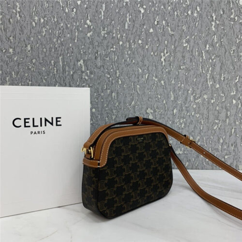 High Quality Luxury Celine Small Camera Bag In Triomphe Canvas Bags – Style 24909 product detail