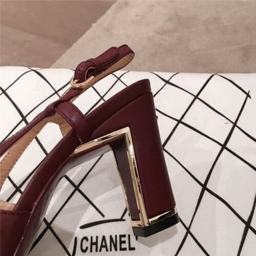 High Quality Luxury Chanel Block Heel Sandals – Style 55622 product detail