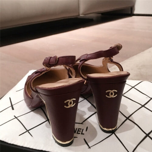High Quality Luxury Chanel Block Heel Sandals – Style 55622 product detail