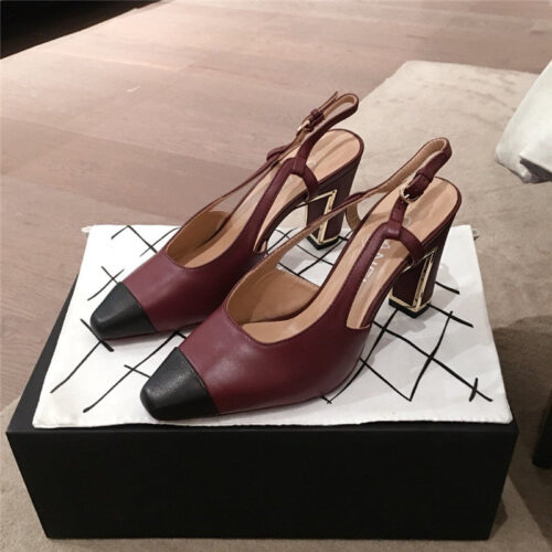 High Quality Luxury Chanel Block Heel Sandals – Style 55622