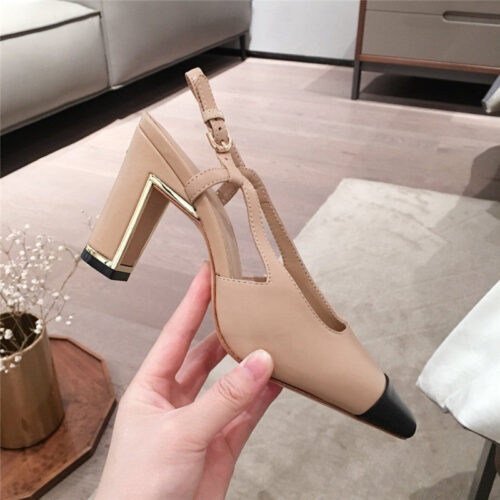 High Quality Luxury Chanel Block Heel Sandals – Style 52230 product detail