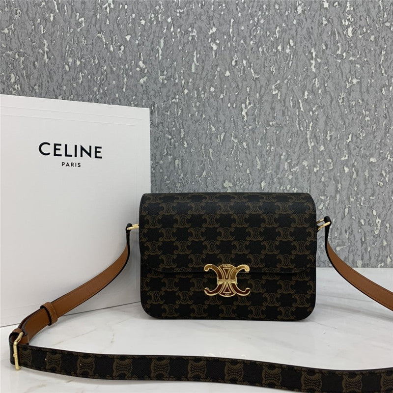 High Quality Luxury Celine Triomphe Canvas Shoulder Bag