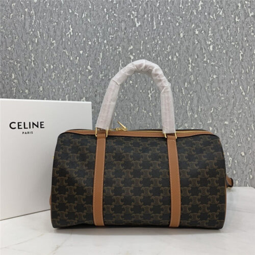 High Quality Luxury Celine Boston Bag In Triomphe Canvas product detail