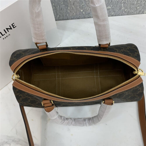 High Quality Luxury Celine Boston Bag In Triomphe Canvas product detail