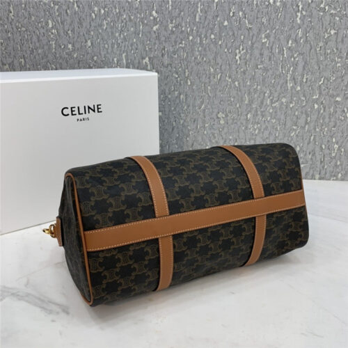 High Quality Luxury Celine Boston Bag In Triomphe Canvas product detail