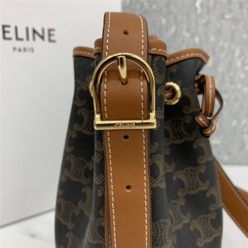 High Quality Luxury Celine Small Drawstring Bag In Triomphe Canvas Bags – Style 24913 product detail