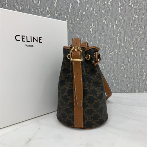 High Quality Luxury Celine Small Drawstring Bag In Triomphe Canvas Bags – Style 24913 product detail