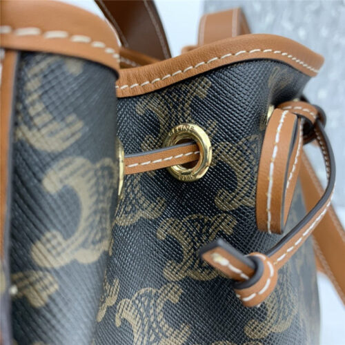 High Quality Luxury Celine Small Drawstring Bag In Triomphe Canvas Bags – Style 24913 product detail