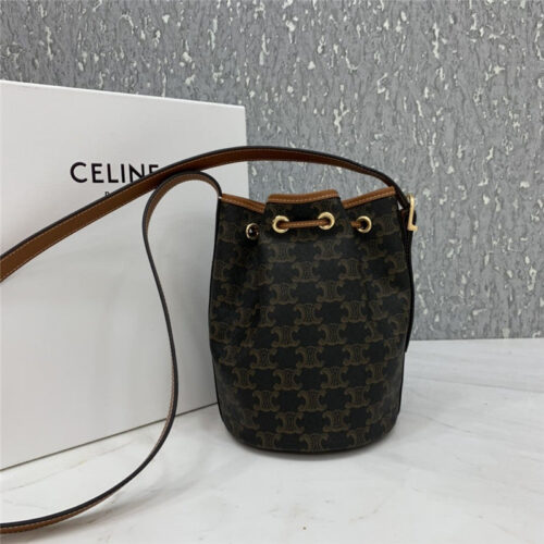 High Quality Luxury Celine Small Drawstring Bag In Triomphe Canvas Bags – Style 24913 product detail