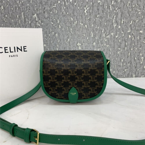 High Quality Luxury Celine Folco Triomphe Canvas Medium Bags