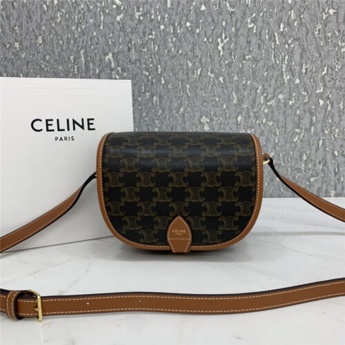 High Quality Luxury Celine Folco Triomphe Canvas Medium Handbag Bags – Style 24799