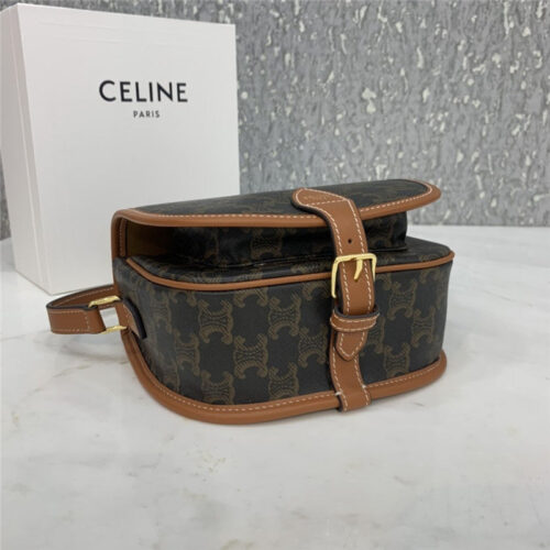High Quality Luxury Celine Folco Triomphe Canvas Medium Handbag Bags – Style 24799 product detail