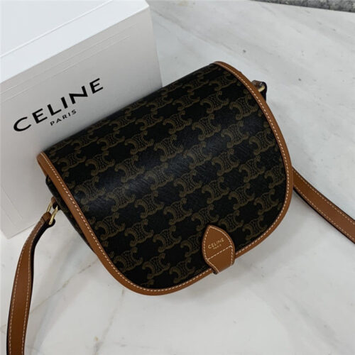 High Quality Luxury Celine Folco Triomphe Canvas Medium Handbag Bags – Style 24799 product detail