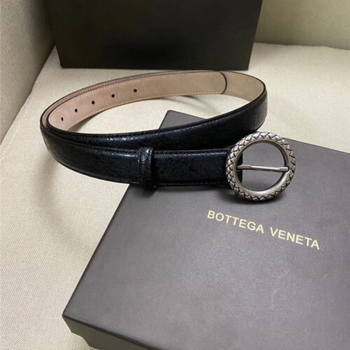 High Quality Luxury Bottega Veneta Belt Women Black