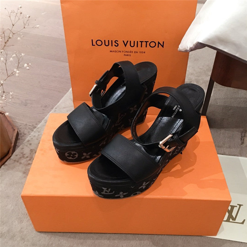 High Quality Luxury Louis Vuitton Platform Sandals Shoes