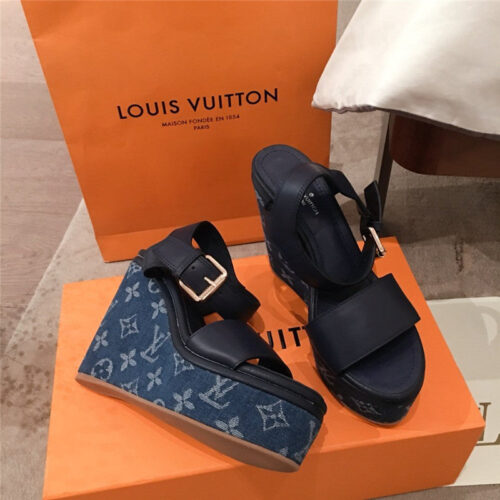 High Quality Luxury Louis Vuitton Platform Sandals Shoes – Style 21572 alternate view