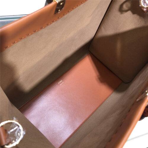 High Quality Luxury Fendi Sunshine Tote Brown product detail