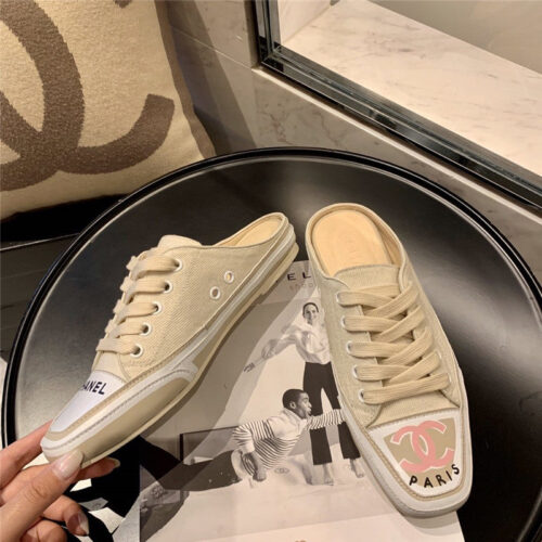 High Quality Luxury Chanel Canvas Slippers Women – Style 05158 product detail