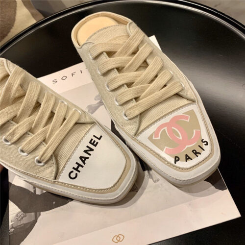 High Quality Luxury Chanel Canvas Slippers Women – Style 05158 product detail
